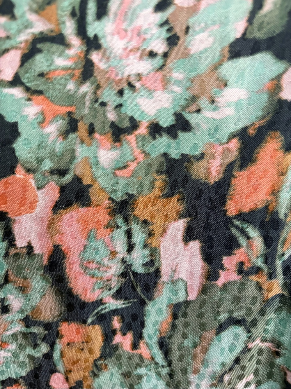 Democracy Floral Ruffle V-Neck Blouse S - Picture 11 of 14